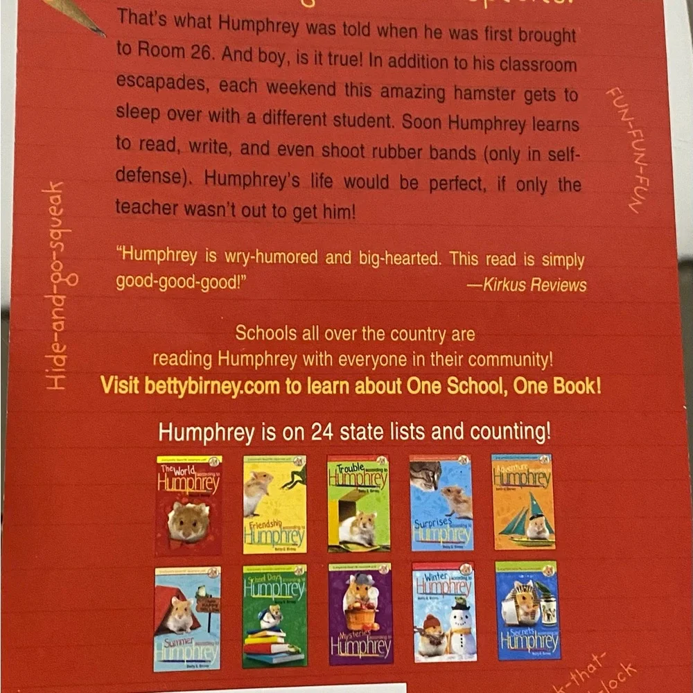 Scholastic Kid Reading Book Homesick Kitten, Jojo Makoons, The World to Humphrey